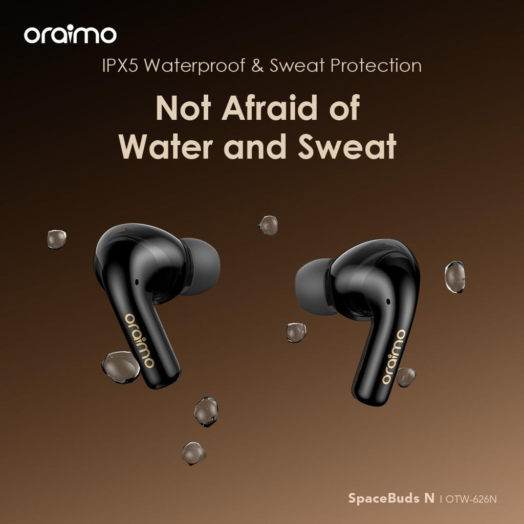 Oraimo SpaceBuds N ANC True Wireless Earbuds – عزل ضوضاء، بطارية قوية، تصميم مريح
