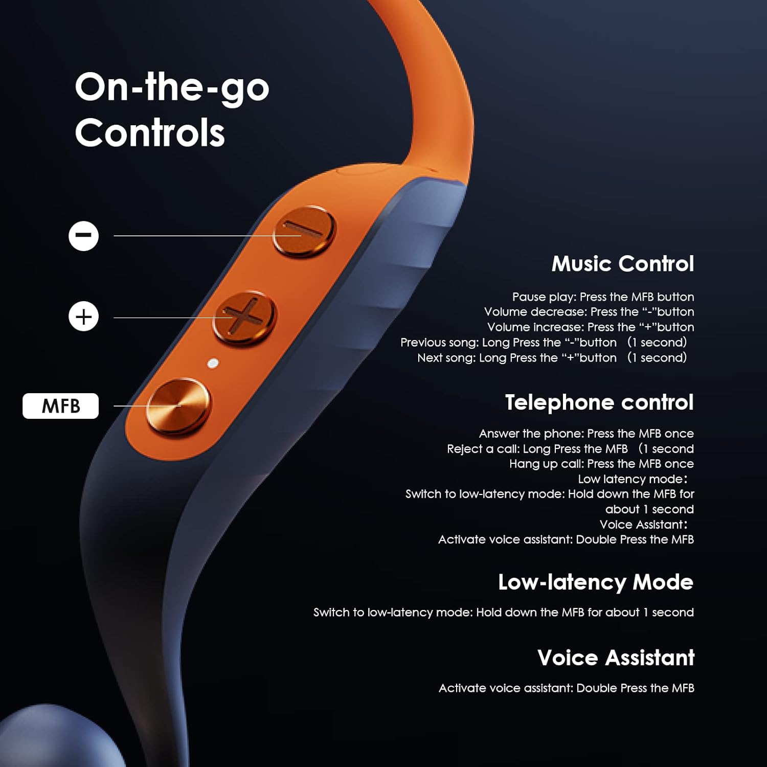 Oraimo Open Circlet Wireless Headphones – تصميم مفتوح، بطارية قوية، صوت نقي