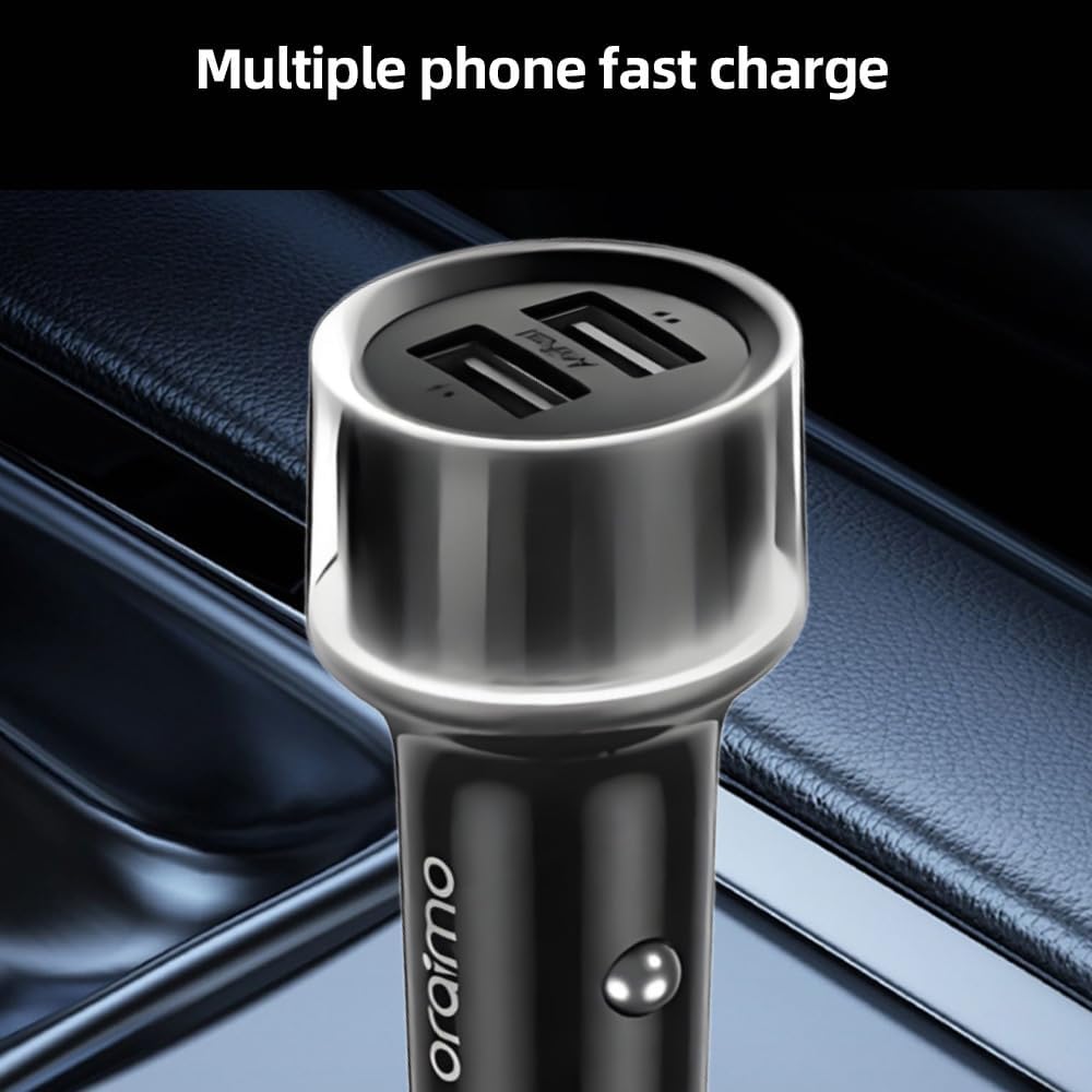 Oraimo Highway Car Charger OCC-1152D – 15.5W Dual Port Car Charger