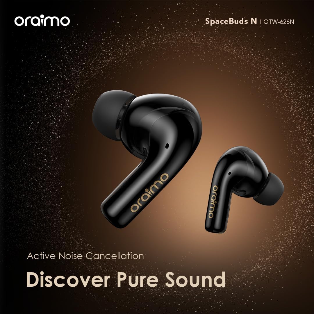 Oraimo SpaceBuds N ANC True Wireless Earbuds – عزل ضوضاء، بطارية قوية، تصميم مريح