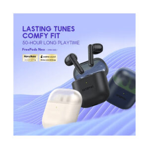 Oraimo FreePods Neo ENC Wireless Earbuds – صوت نقي، بطارية طويلة، تصميم مريح