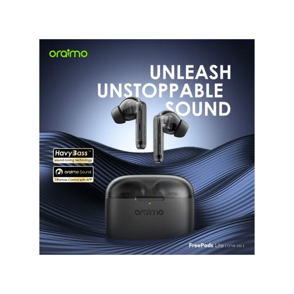 سماعات Oraimo FreeBuds (OTW-330) – بلوتوث 5.3، بطارية 40 ساعة، مقاومة للماء IPX5