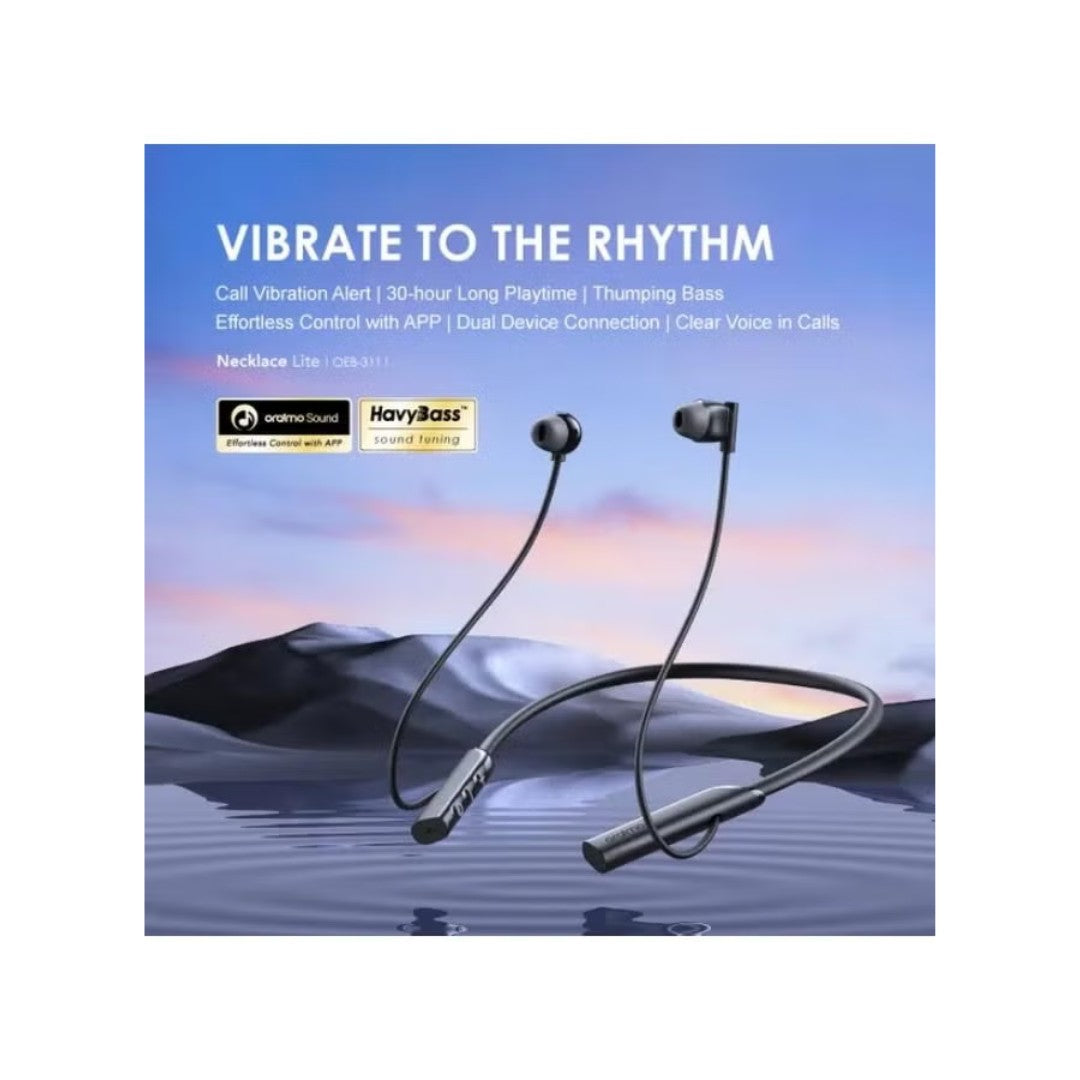 سماعة Oraimo Necklace Lite (OEB-311) – بلوتوث 5.0، بطارية 12 ساعة، تصميم مريح حول الرقبة