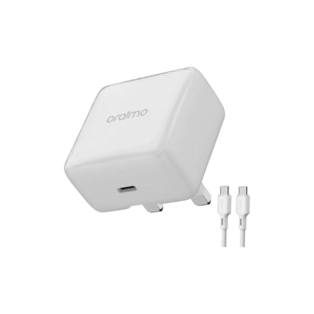Oraimo PowerCube 201 Charger OCW-5203E+114CC – 20W USB &amp; PD Fast Wall Charger with Type-C Cable