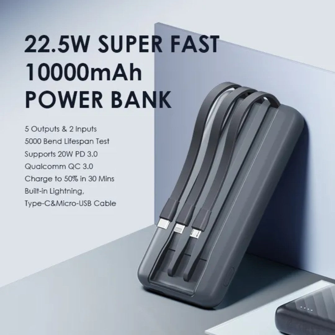 Oraimo Power Bank Slice Link Pro 22.5W 10000mAh – A fast and stylish portable charger with ideal capacity