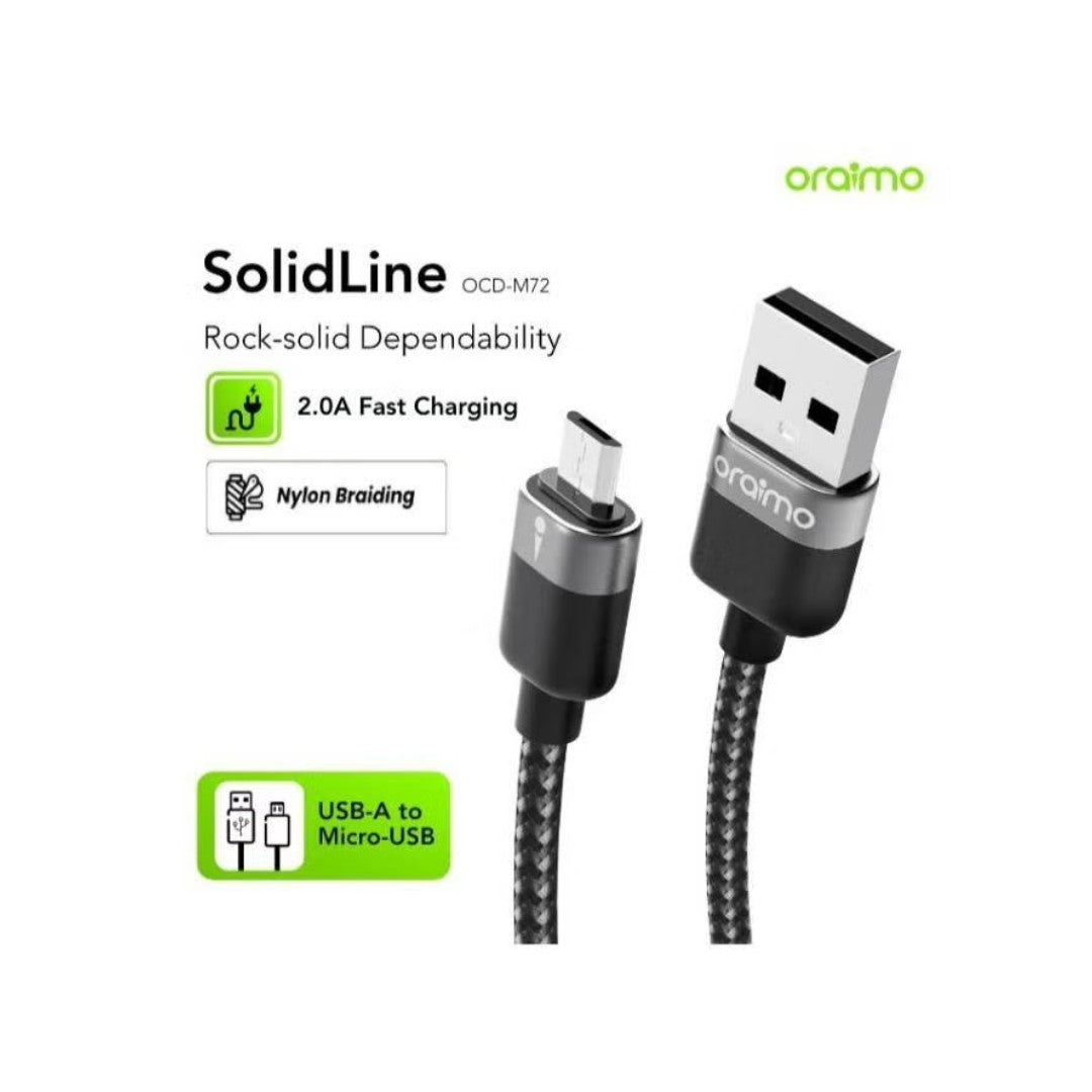 Oraimo Cable OCD-M72 – 1m Micro USB 2A Fast Charging Cable