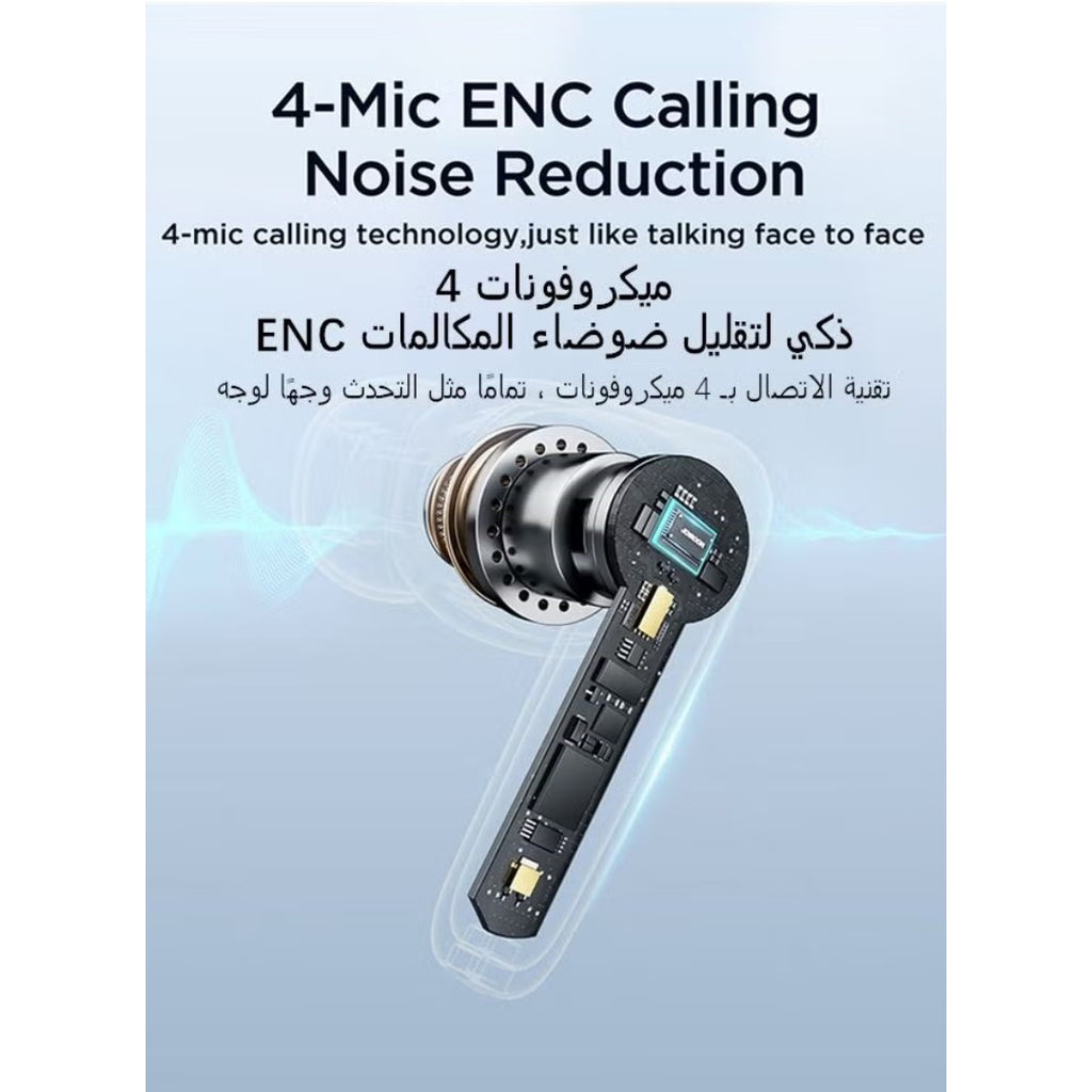 Joyroom JR‑BB1 True Wireless Earbuds – 35h Battery, 4‑Mic ENC, Bluetooth 5.3