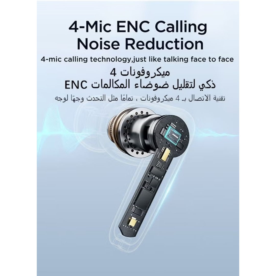 Joyroom JR‑BB1 True Wireless Earbuds – 35h Battery, 4‑Mic ENC, Bluetooth 5.3