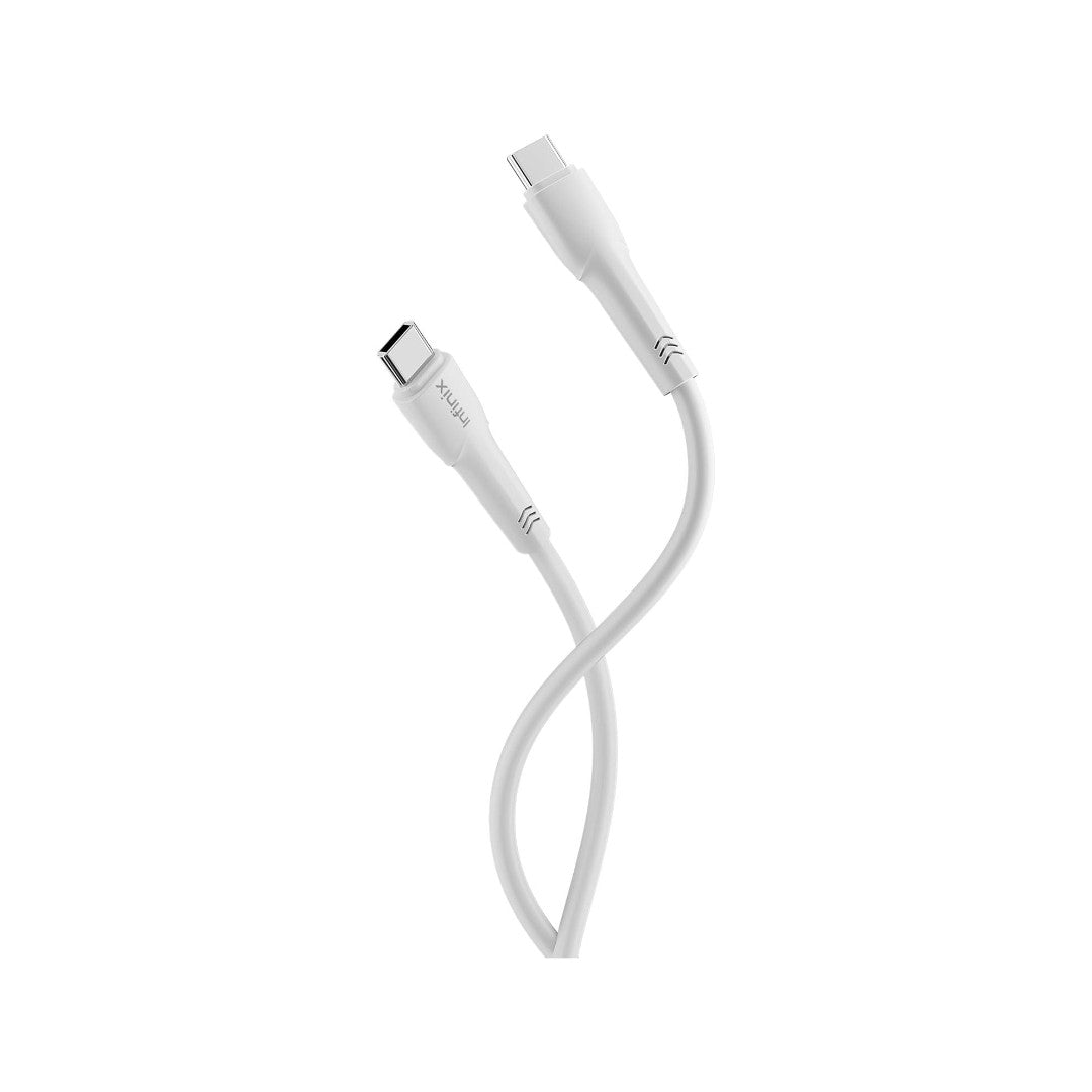 INFINIX Fast Charger XC20EU+DC53 – 20W Type-C &amp; 18W Type-A Fast GaN Charger with 60W Cable