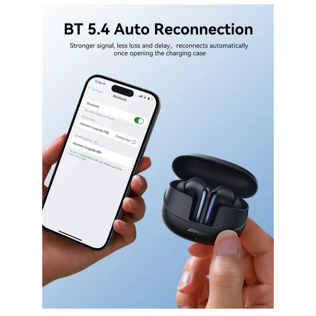 Joyroom JR‑FN2 True Wireless Earbuds – Hybrid ANC, 42h Battery, 4‑Mic ENC