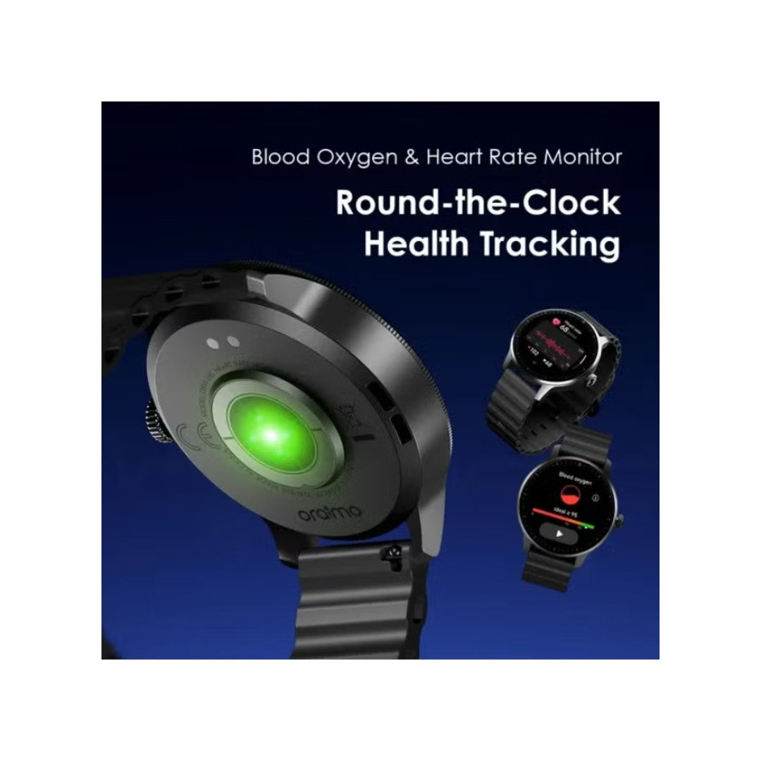 Oraimo Smartwatch 5R Pro – شاشة AMOLED 1.78 بوصة، بطارية 7 أيام، مقاومة IP68