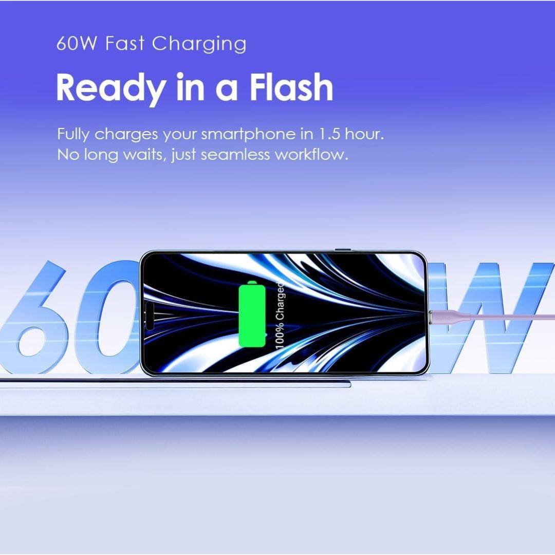 Oraimo Cable OCC-115CL – 1m Type-C to Lightning Fast Charging Cable 20W