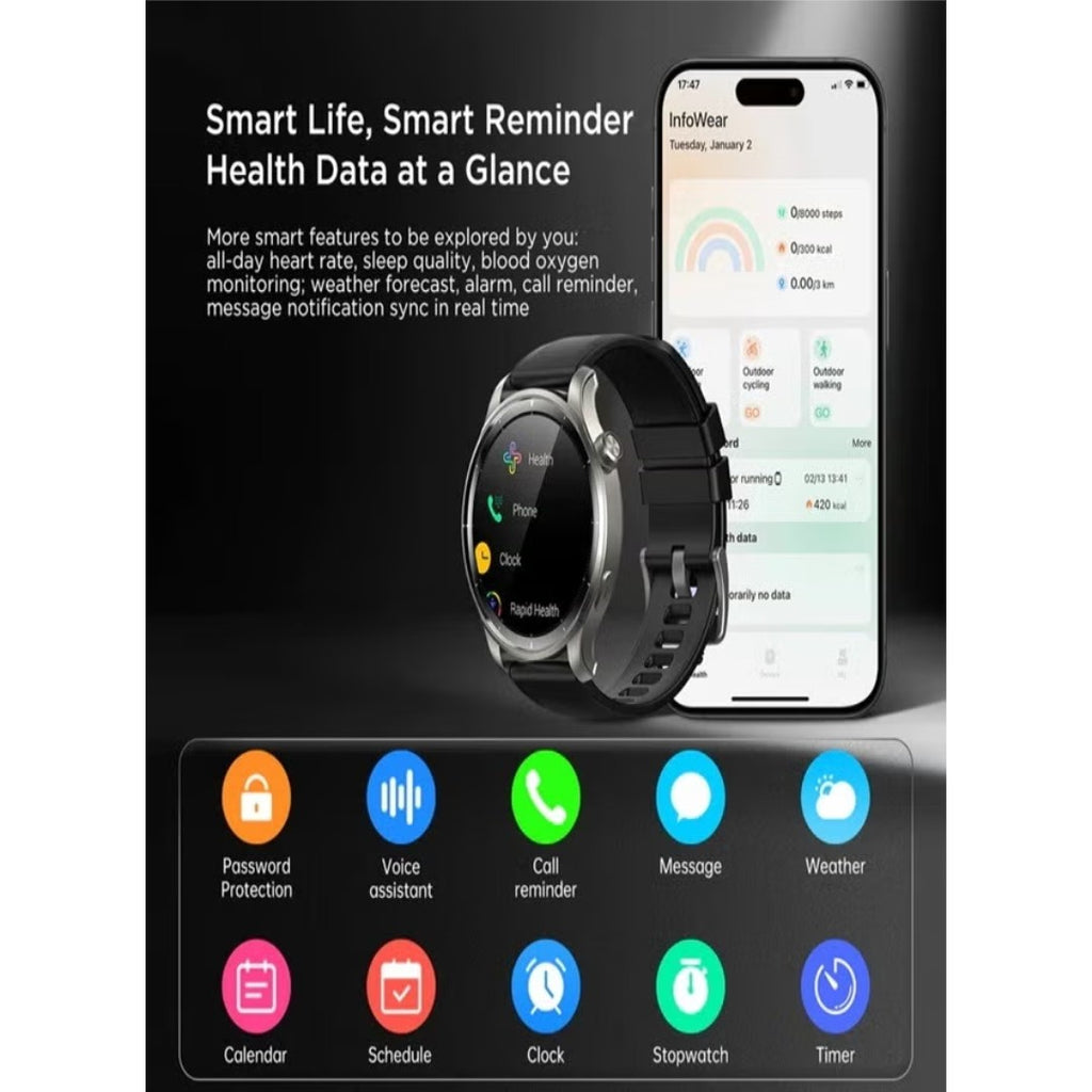 Joyroom JR-FV1 Smart Watch – AMOLED Smartwatch, Long Battery Life, Water Resistant