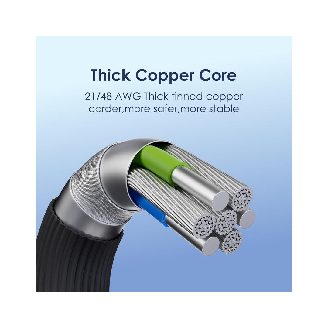 Oraimo Cable OCD-CL54 – 1m Lightning FastLine 2 2.4A Fast Charging Cable