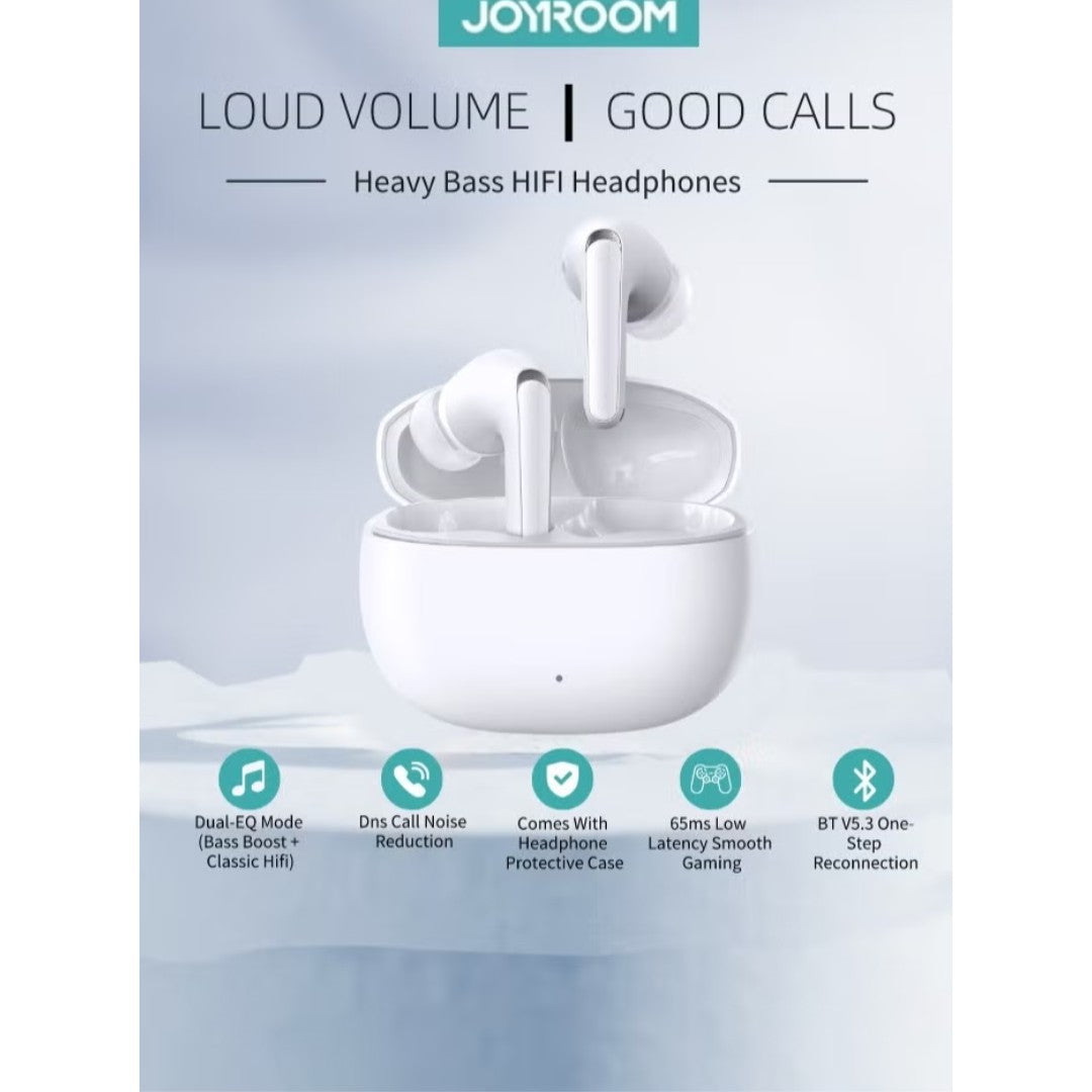 Joyroom JR‑FB3 True Wireless Earbuds – 35h Battery, Dual‑EQ, Bluetooth 5.3