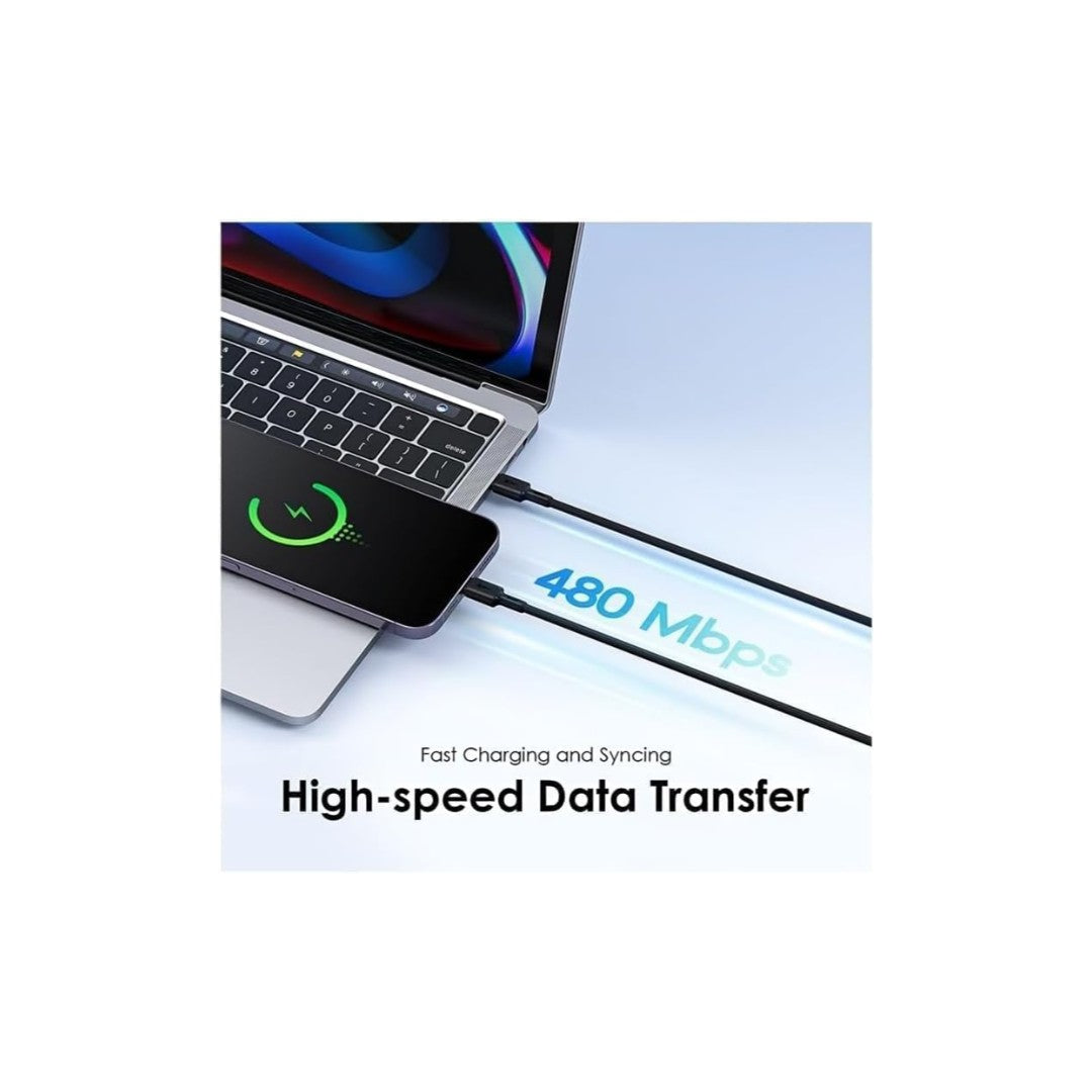 Oraimo Cable OCD-114CC – 1.5m Type-C to Type-C cable, 60W fast charging