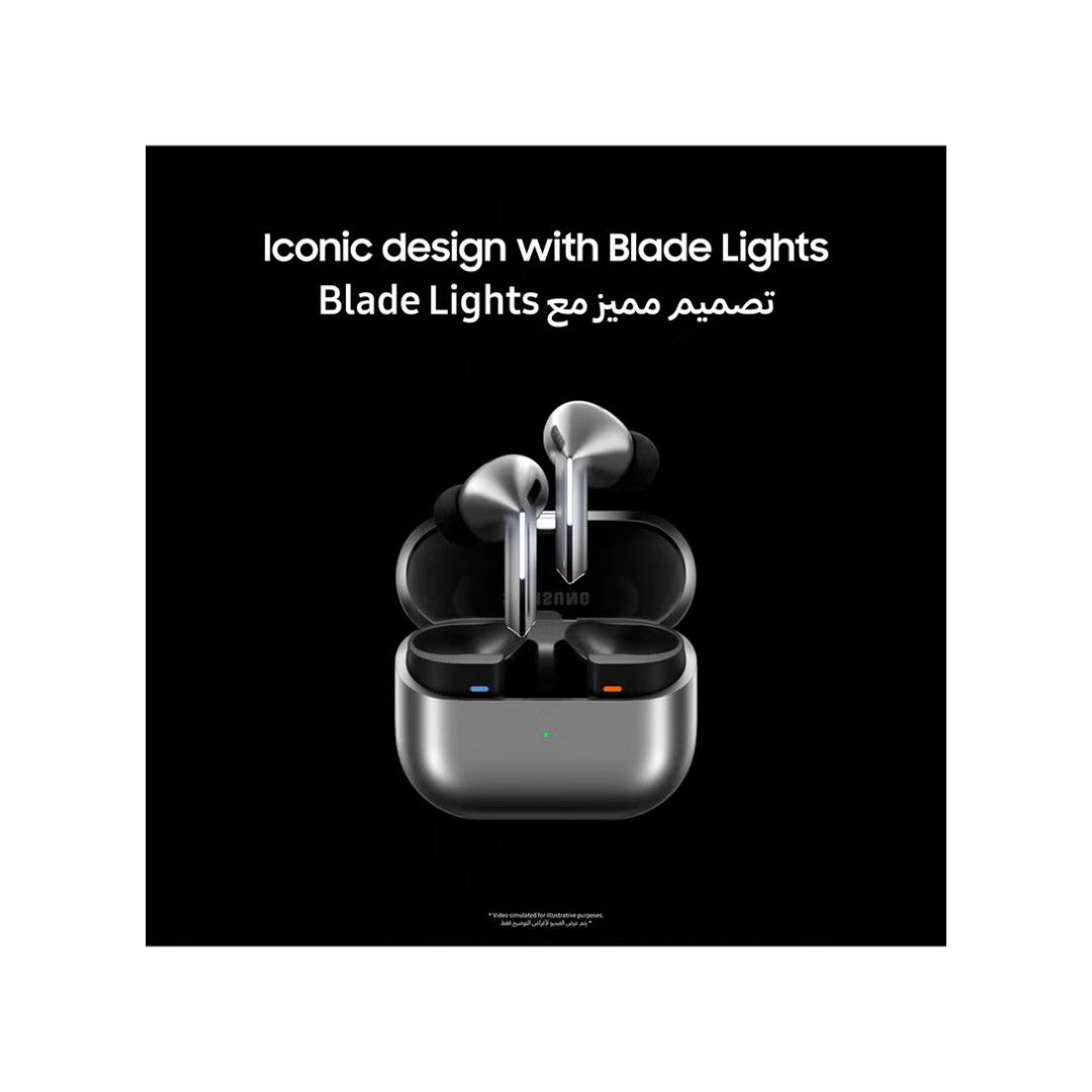 سماعات سامسونج Galaxy Buds 3 Pro – بلوتوث 5.4، إلغاء ضوضاء نشط، بطارية 30 ساعة، مقاومة للماء IP57