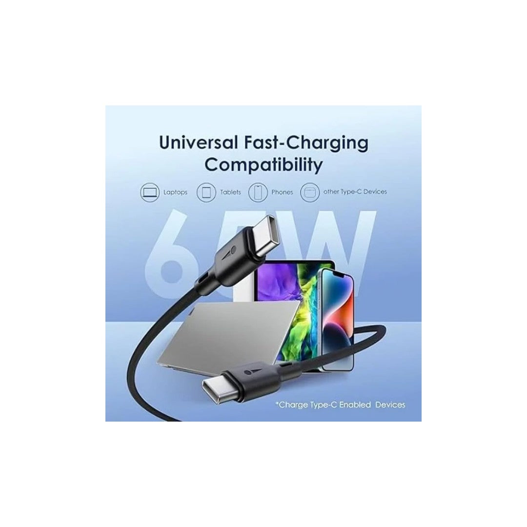 Oraimo Cable OCD-114CC – 1.5m Type-C to Type-C cable, 60W fast charging