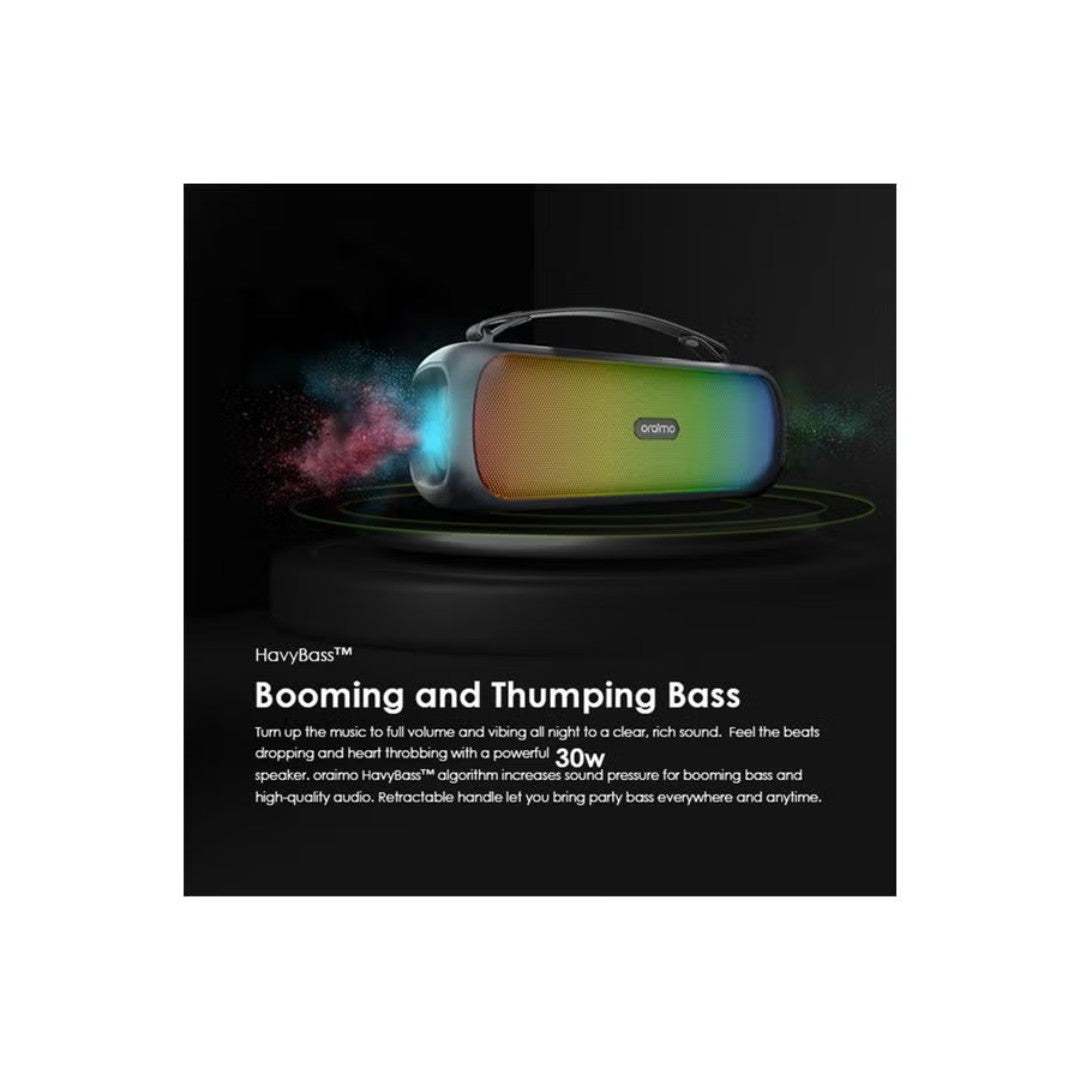 Oraimo Boom OBS-75D Bluetooth Speaker – 30W, HavyBass™, 7 Hour Battery
