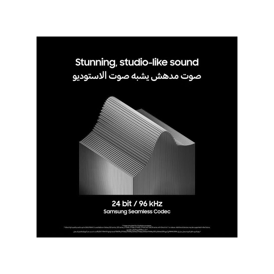 سماعات سامسونج Galaxy Buds 3 Pro – بلوتوث 5.4، إلغاء ضوضاء نشط، بطارية 30 ساعة، مقاومة للماء IP57