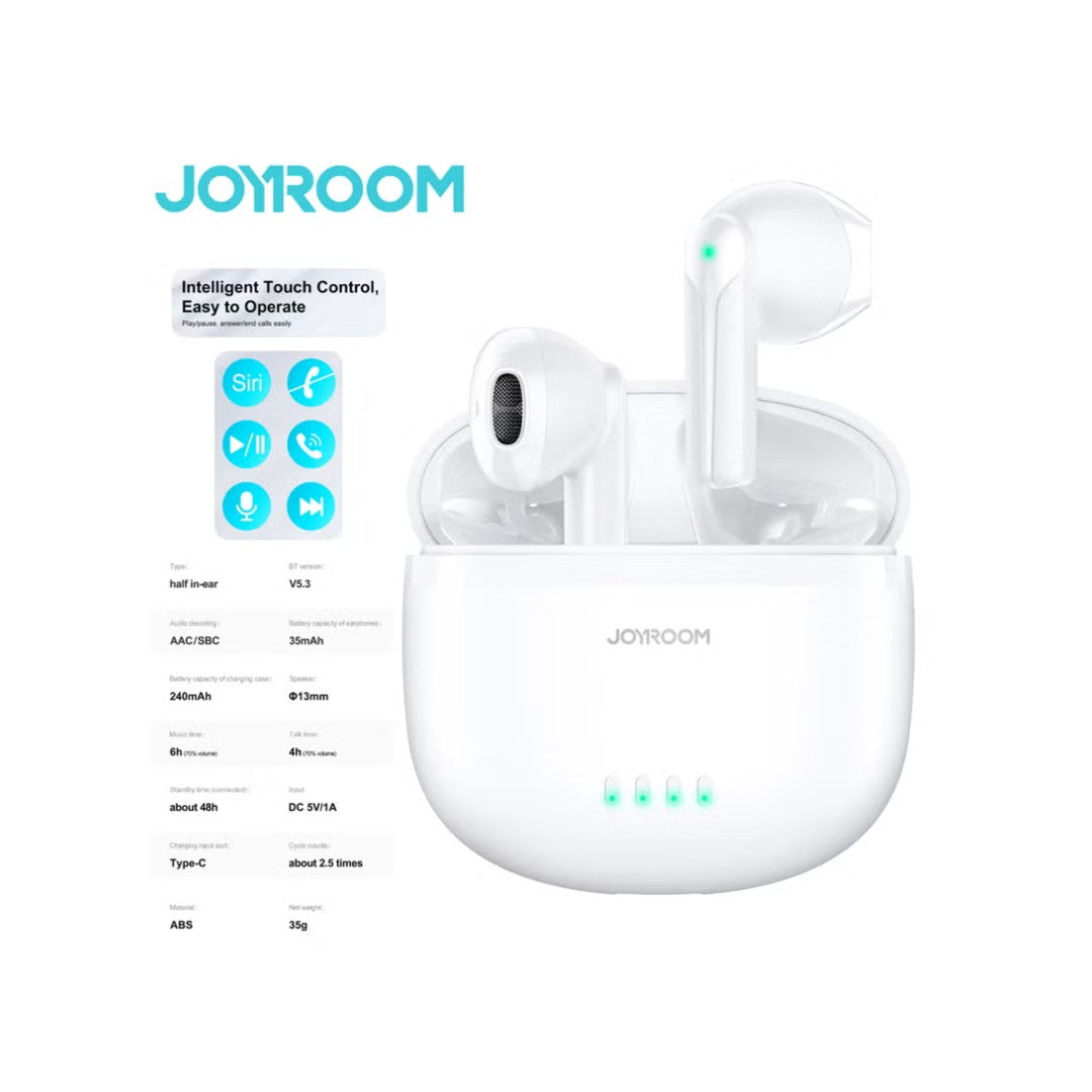 Joyroom JR-TL11 True Wireless Earbuds – Dual Mic ENC, 24-hour battery life, Bluetooth 5.3