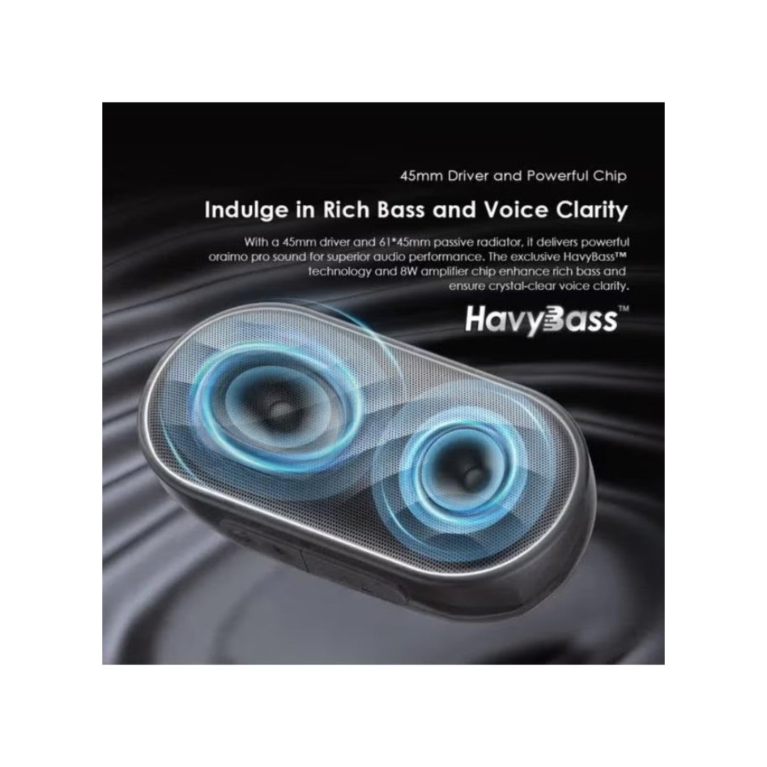 Oraimo SpaceBox OBS-382 Bluetooth Speaker – 8W, HavyBass™, 16 Hour Battery