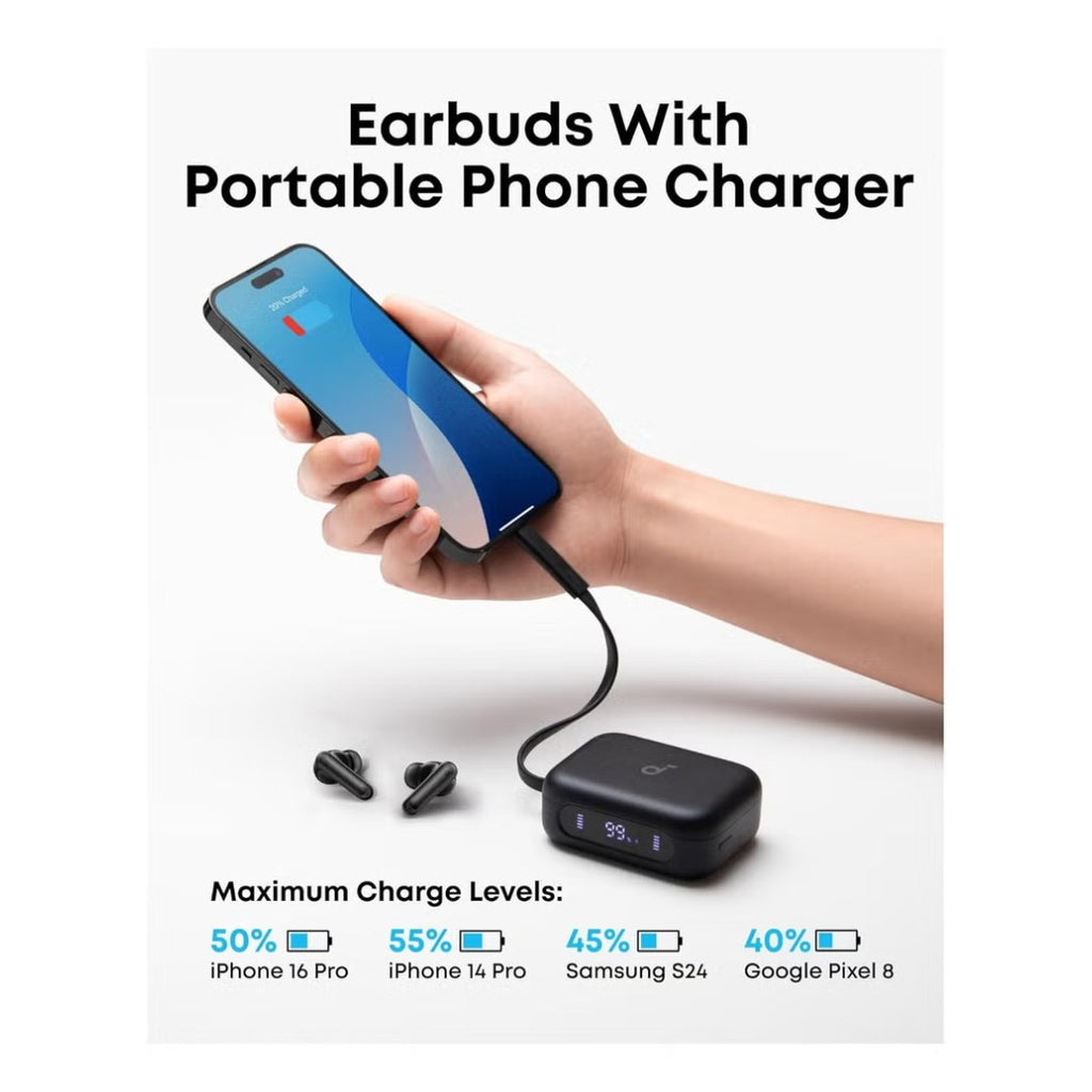 Anker Soundcore P41i Noise Cancelling Earbuds – بطارية 192 ساعة، عزل ضوضاء، شحن للهاتف