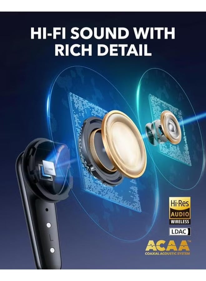 سماعات أنكر SoundCore Liberty 4 Pro – بلوتوث 5.3، صوت عالي الدقة، بطارية 40 ساعة